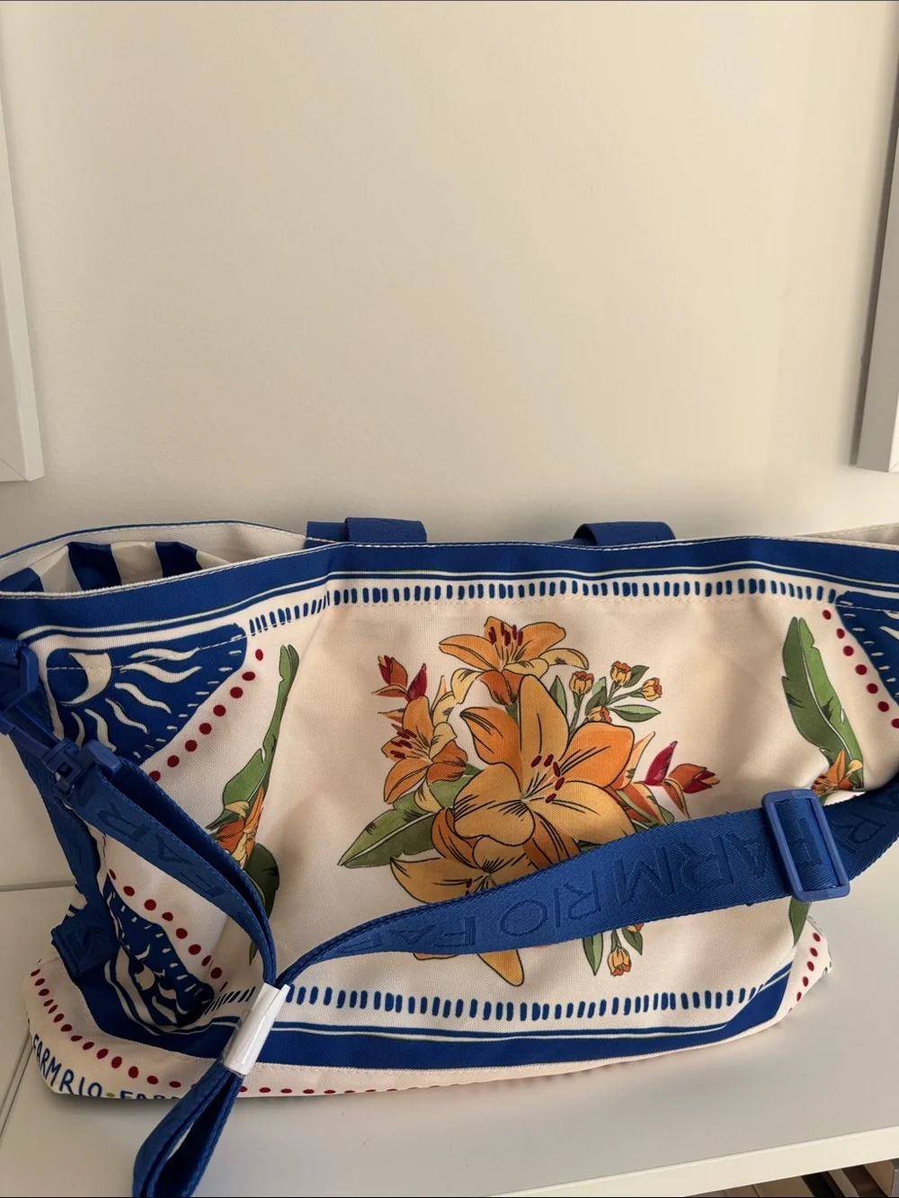 Anthropologie Farm rio Tropical destiny Beach Bag NWT $110